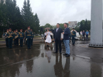 Сегодня в Саду воинского духа в Биробиджане прошла церемония посвященная дню Государственного флага Российской Федерации.